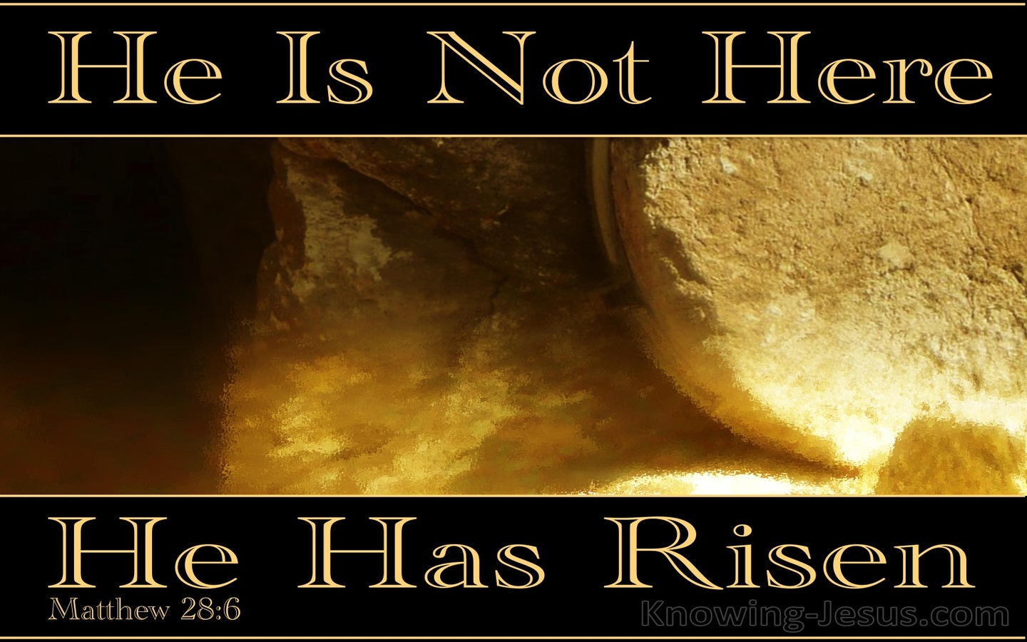 Matthew 28:6 He Is Not Here He Is Risen (brown)